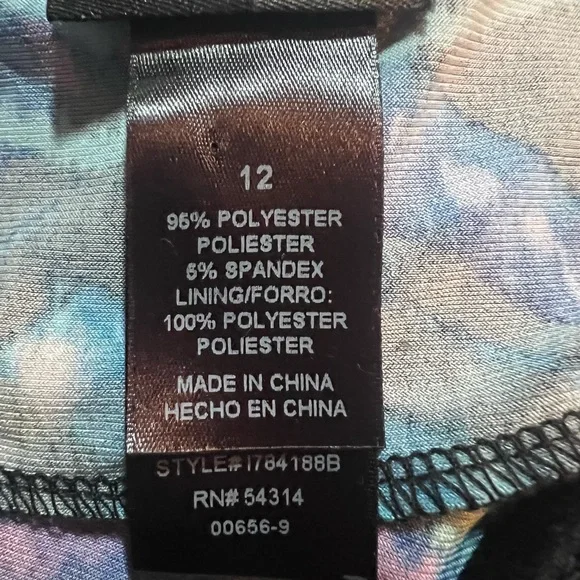 Bisou Bisou Strapless Geometric Pattern Dress Size 12 - Picture 5 of 6